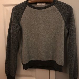 fuzzy gray pull over
